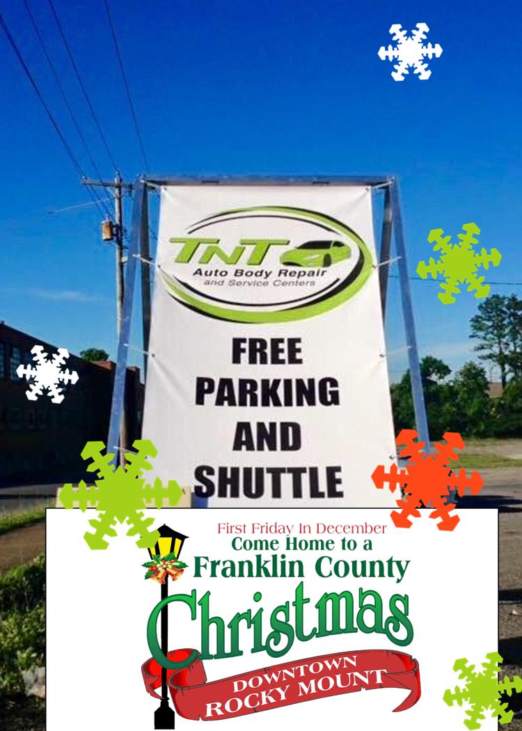 Franklin County Christmas Shuttle Sign